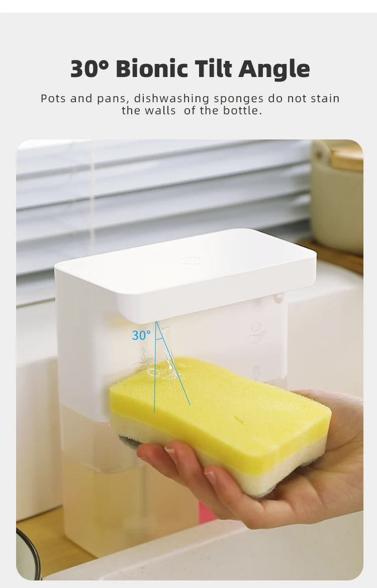 New Automatic Dishwashing Liquid Sensor Kitchen Double Head Gel Foam Hand Sanitizer Soap Dispenser Wall Hanging