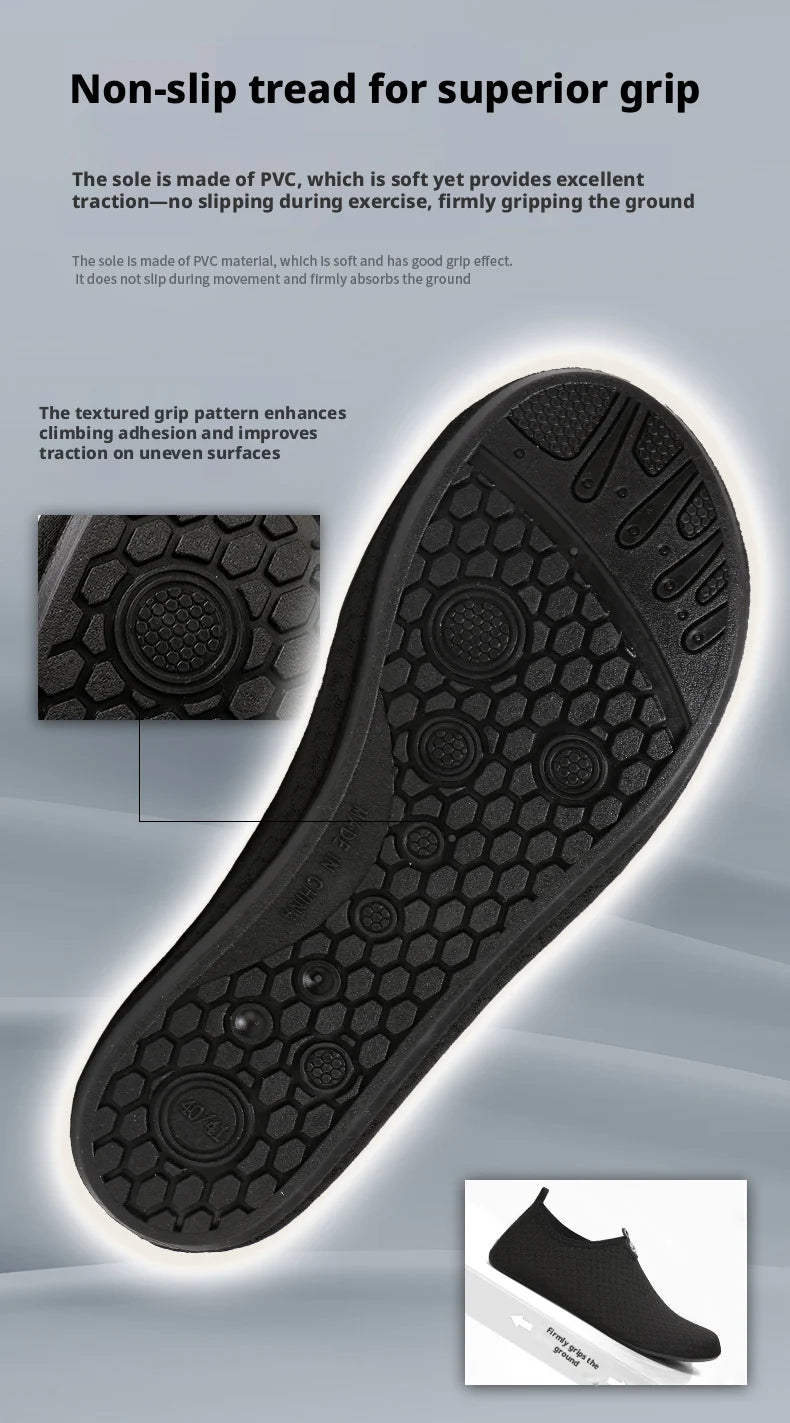 Black Water Shoes Unisex Quick Dry Non-Slip Aqua Shoes Breathable Beach Swimming Diving Wading Sneakers for Men Women Outdoor Sp