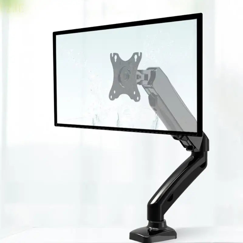 U2JE Single Stand Mount Heavy-Duty Fully Adjustable Desk Clamp Arms for Computer Screens Fits Most 13-27'' Monitors