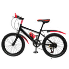 20"  7 Speeds Mountain Bike Kids Bicycle Dual-Disc Brakes Unisex Children's Bicycle Height Adjustable MTB Boys Girls Riding Bike