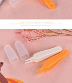 Tweezers Cleaning Forceps Baby Plastic Tweezers Nose Cleaner Tool Toddler Nasal Cavity Care Supplies Baby Essentials Kids Safety