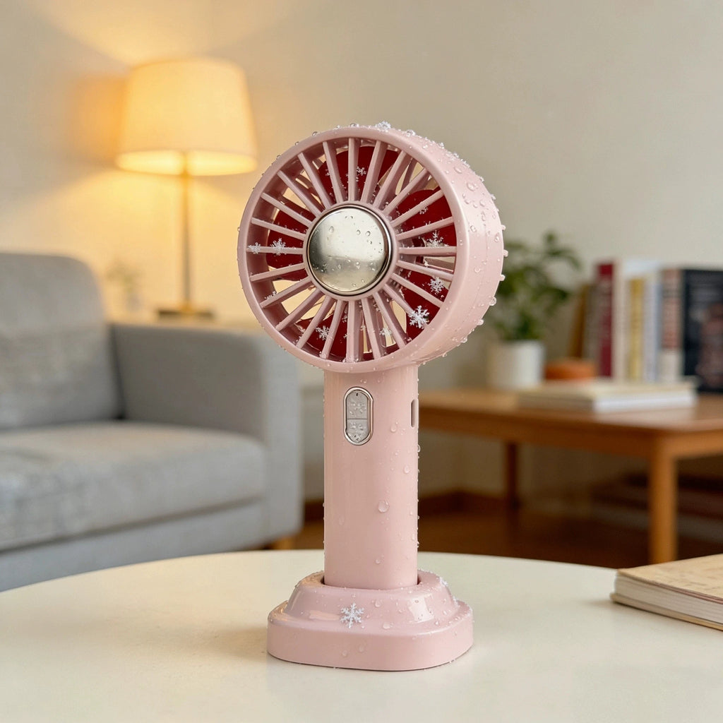 Mini Cooling Fan 3 Speed Portable Summer Refreshing Breeze Ice Pack 1800mAh Rechargeable Personal Air Conditioner