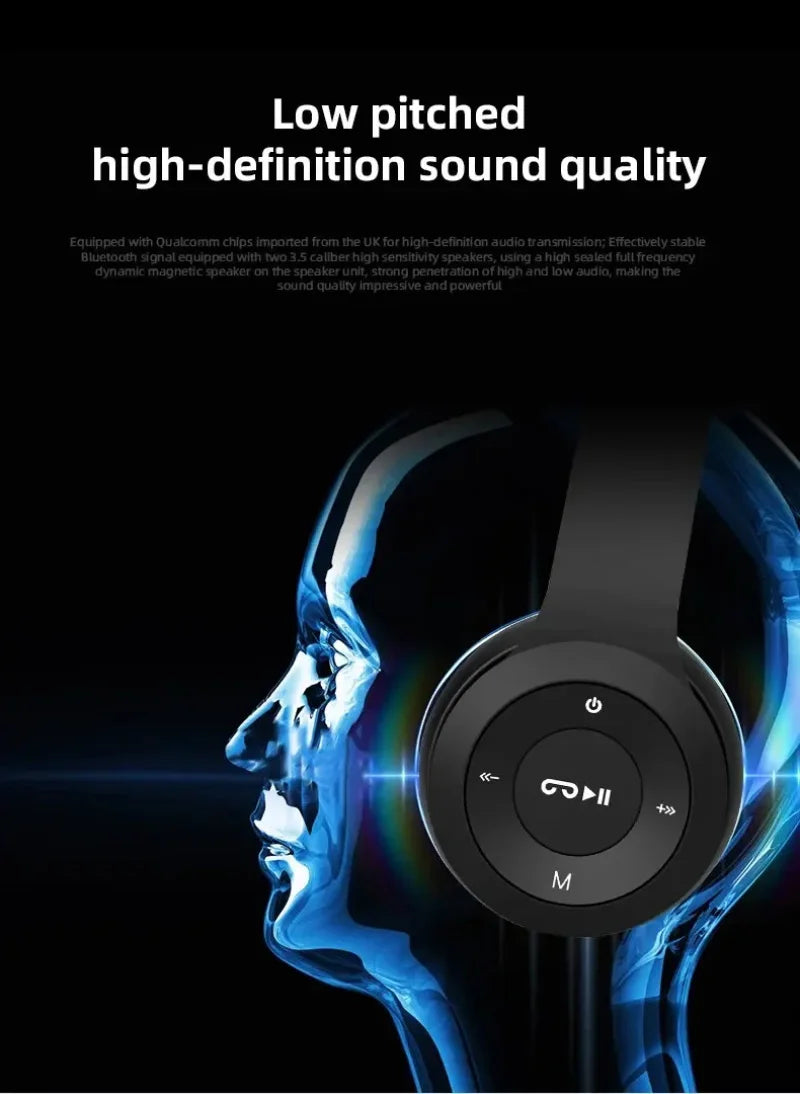 Lenovo Multifunctional Portable Foldable Headmounted Wireless Bluetooth 5.0 Headset For Bluetooth connection Wired Connection