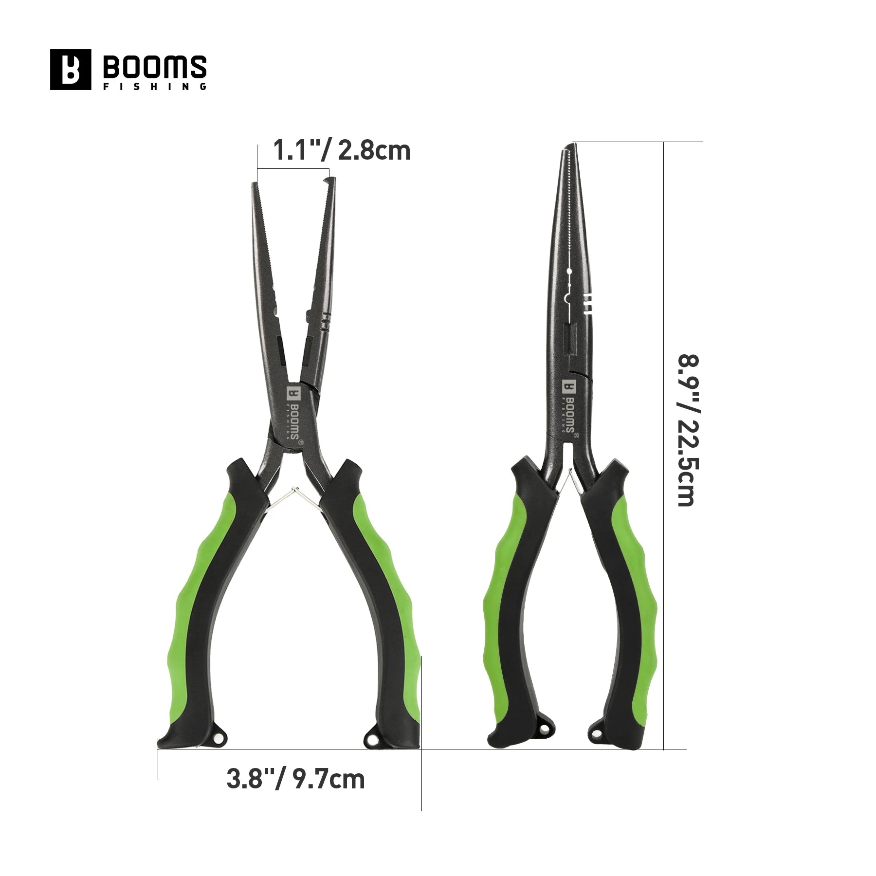 Booms Fishing F03 Multifunction Fishing Pliers Tools 23.5cm Straight Long Nose Stainless Steel Line Cutter Scissors Tools