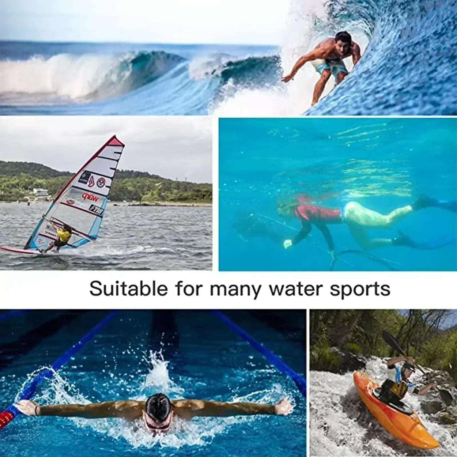 Swimming Ear Plugs for Adults, 3 Pairs Waterproof Reusable Silicone Swim Earplugs with Removable Cord,Perfect for  Water Sports