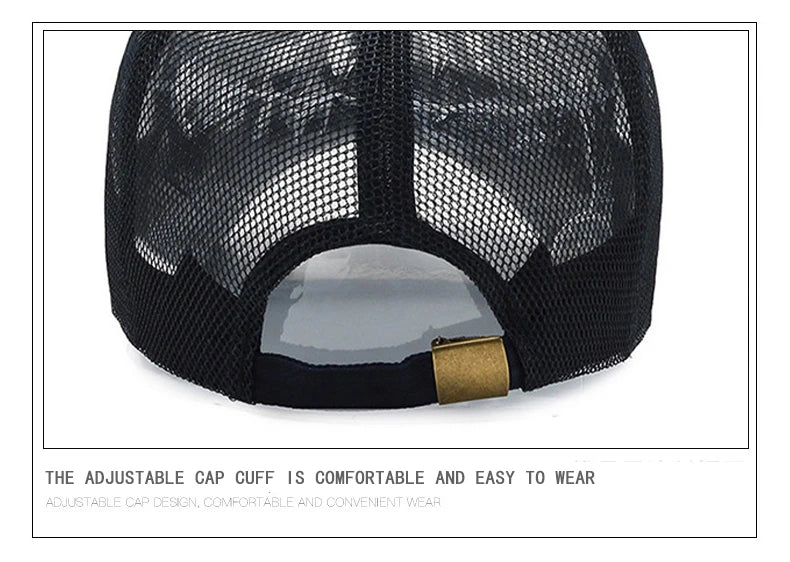 Skull Tactical Airsoft Cap Adjustable Breathable Sun Visor Trucker Hat Mesh Hunting Hiking Snapback Baseball hats gorra