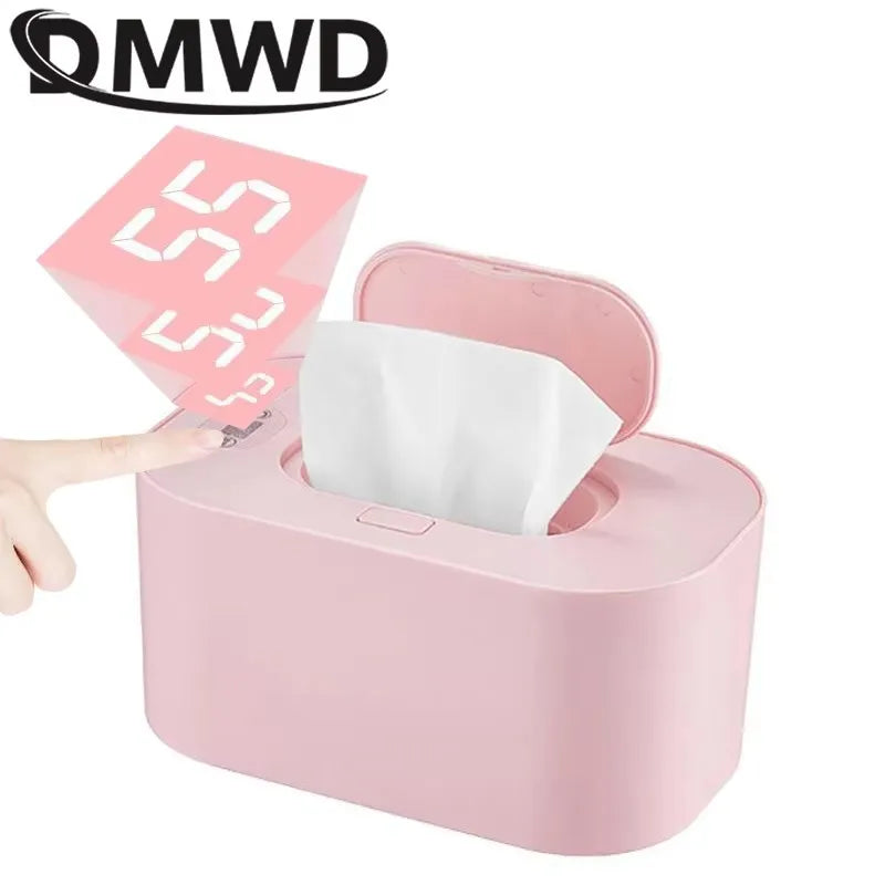 DMWD USB Wet Wipes Warmer Baby Wipe Heater Towel Dispenser Napkin Heating Box Home Car Use Wipe Warmer Case Disinfecting Wipes