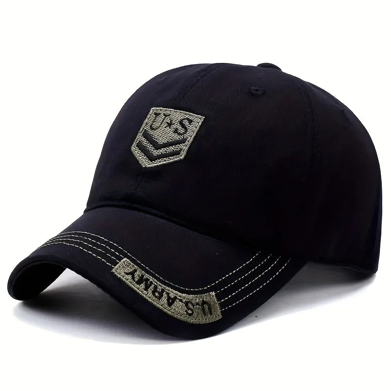 Outdoor Men's Camouflage Hat Trendy Embroidered Baseball Cap UV Protection Sun Hat Peaked Cap Military Cap For Fishing Hiking Main image