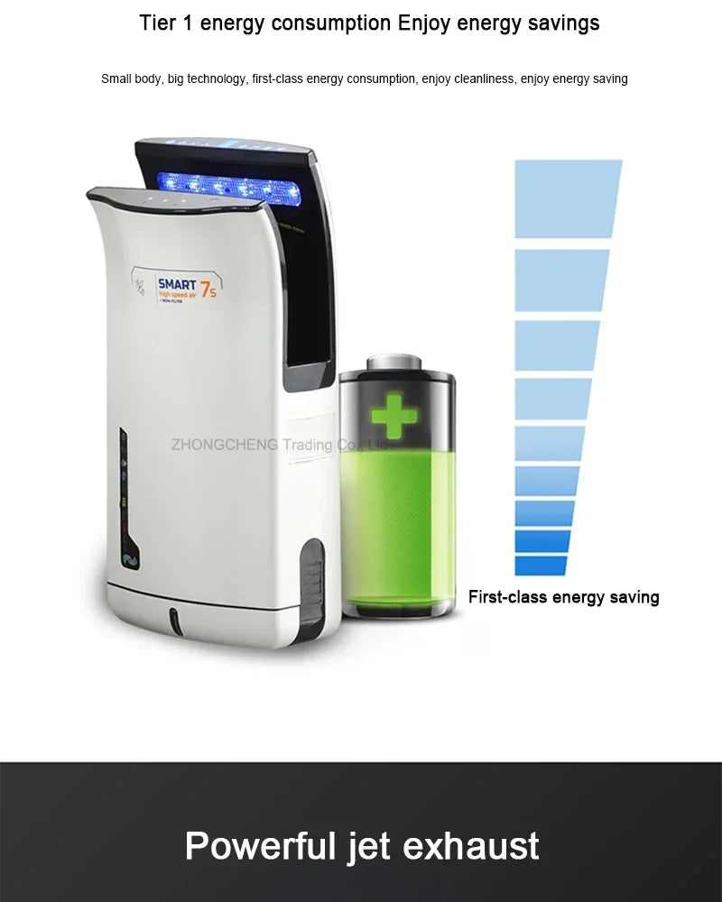 Full New Hand Dryer Induction Hotel Restauran High Speed Jet-type Hand Drying Machine Double-sided hand dryer 220v