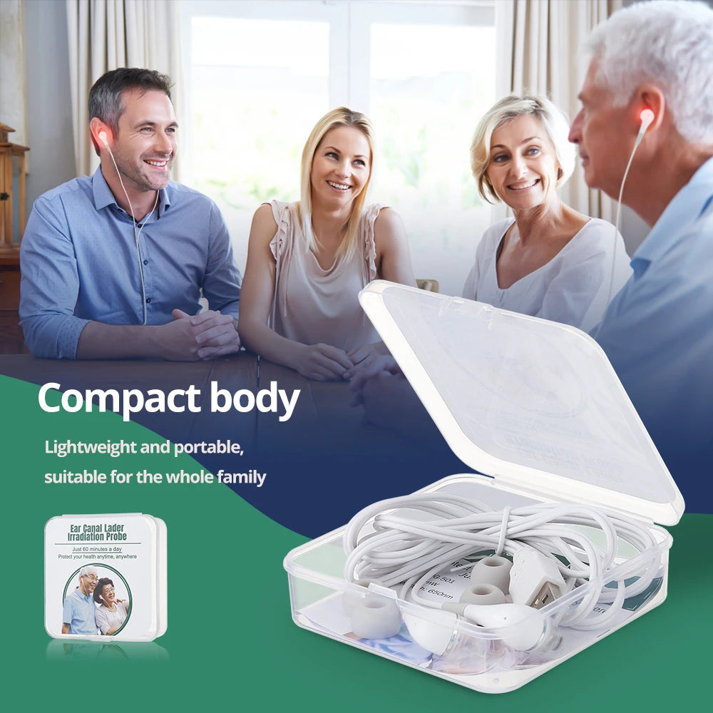 Ear Canal Laser Physical Line 650nm Wavelength Physical Device Balance High Blood Pressure Reduce High Blood Fat