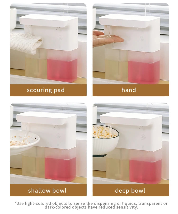 New Automatic Dishwashing Liquid Sensor Kitchen Double Head Gel Foam Hand Sanitizer Soap Dispenser Wall Hanging