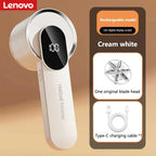 Lenovo Lint Remover Clothing Hairball Trimmer Clothes Sweater Fabric Shaver LED Display 6 Blade Portable Fabric Remove Machine