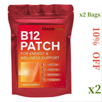 Daily B12 Patch Transdermal Self-Adhesive Natural Blend 30 Count for 1 Month Supply of Vitamin B12 Patches