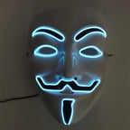 V For Vendetta Mask Cosplay Guy Fawkes Hacker Glowing Mask For Halloween Carnival  Decor Props
