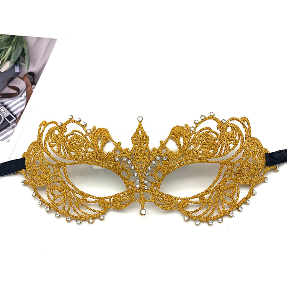 New Women Hollow Lace Face Mask Masquerade Sexy Cosplay Prom Party Props Costume Mask Nightclub Halloween Black Eye Mask