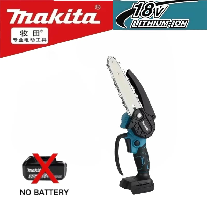 Makita 6 Inch Chain Saw Electric Saw 18V Handheld Portable Wood Logging Chain saw Garden Pruning Wood Power Tool