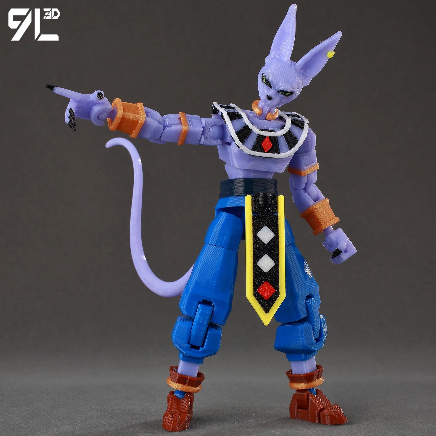 9L3D Printed Dragon Ball Son Goku Vegeta Beerus Frieza Anime Lucky13 Dummy13 Titan13 Action Figures Multi-Jointed Movable Toys