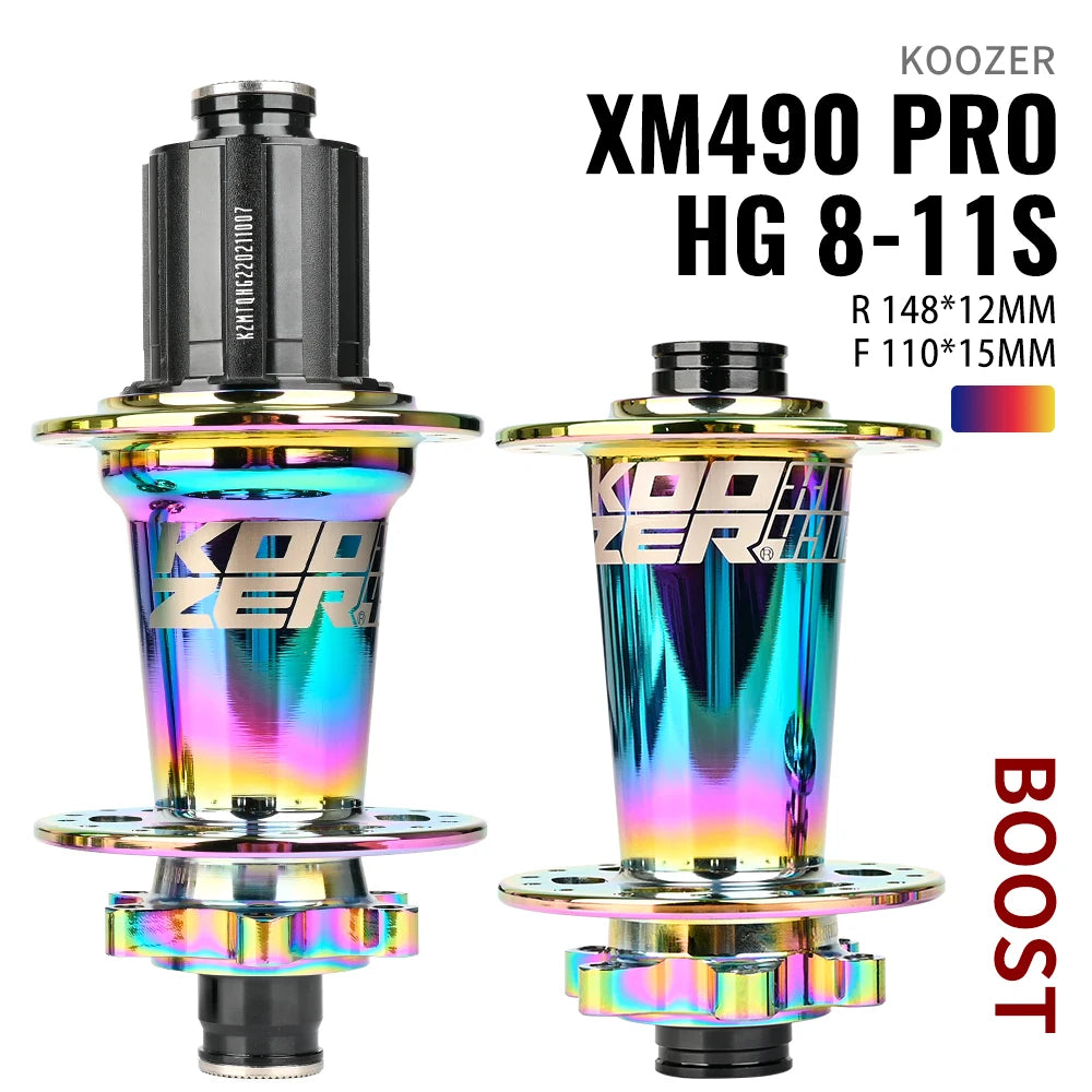 2024 KOOZER XM490 PRO BOOST Mountain Bike Hubs Steel shaft Sealed Bearing 148x12MM 110x15MM 141x5MM 28H 32 Holes Noise hub Main image