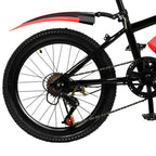 20"  7 Speeds Mountain Bike Kids Bicycle Dual-Disc Brakes Unisex Children's Bicycle Height Adjustable MTB Boys Girls Riding Bike