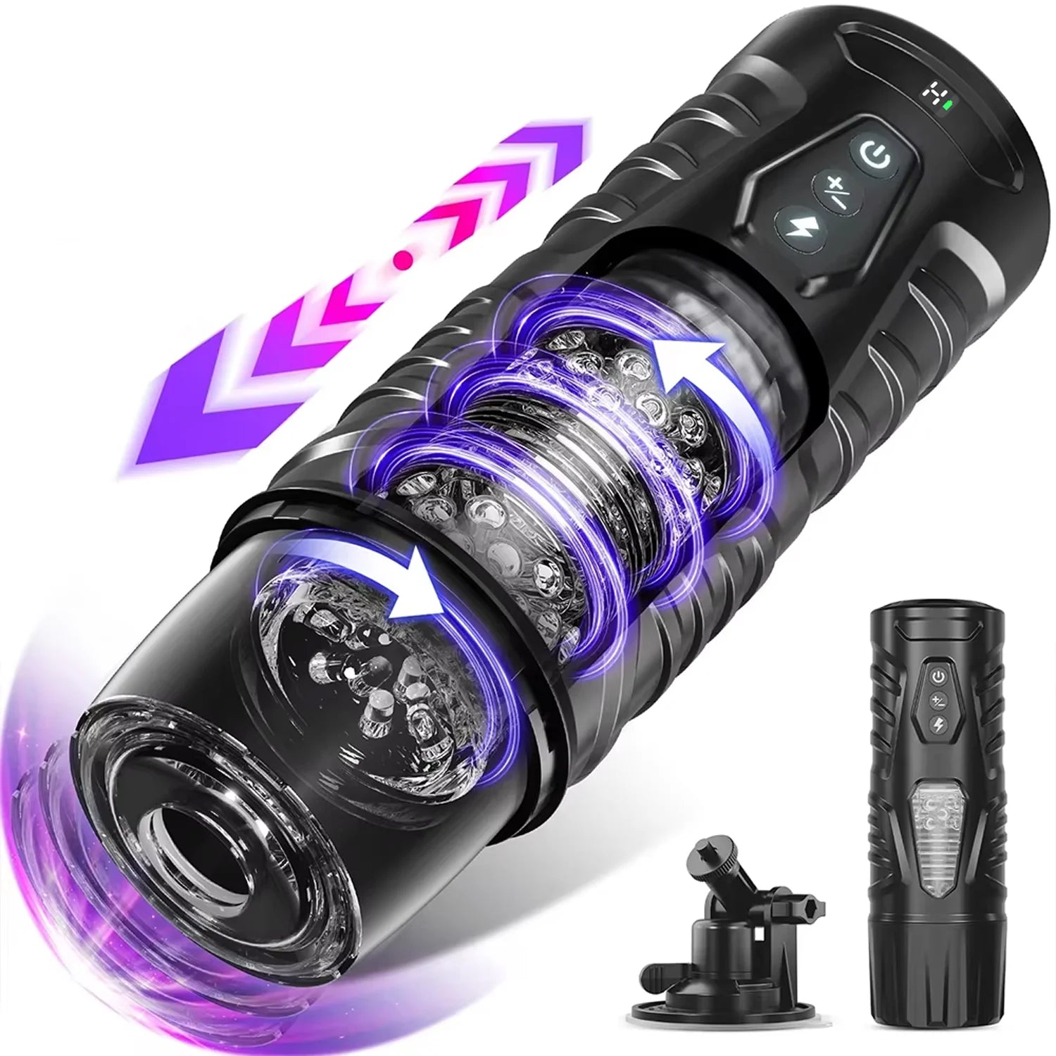Telescopic Rotation Male Masturbator Cup Vagina 7 Thrusting Masturbation Cup Sex Toys for Men Automatic Piston Mastubator Main image