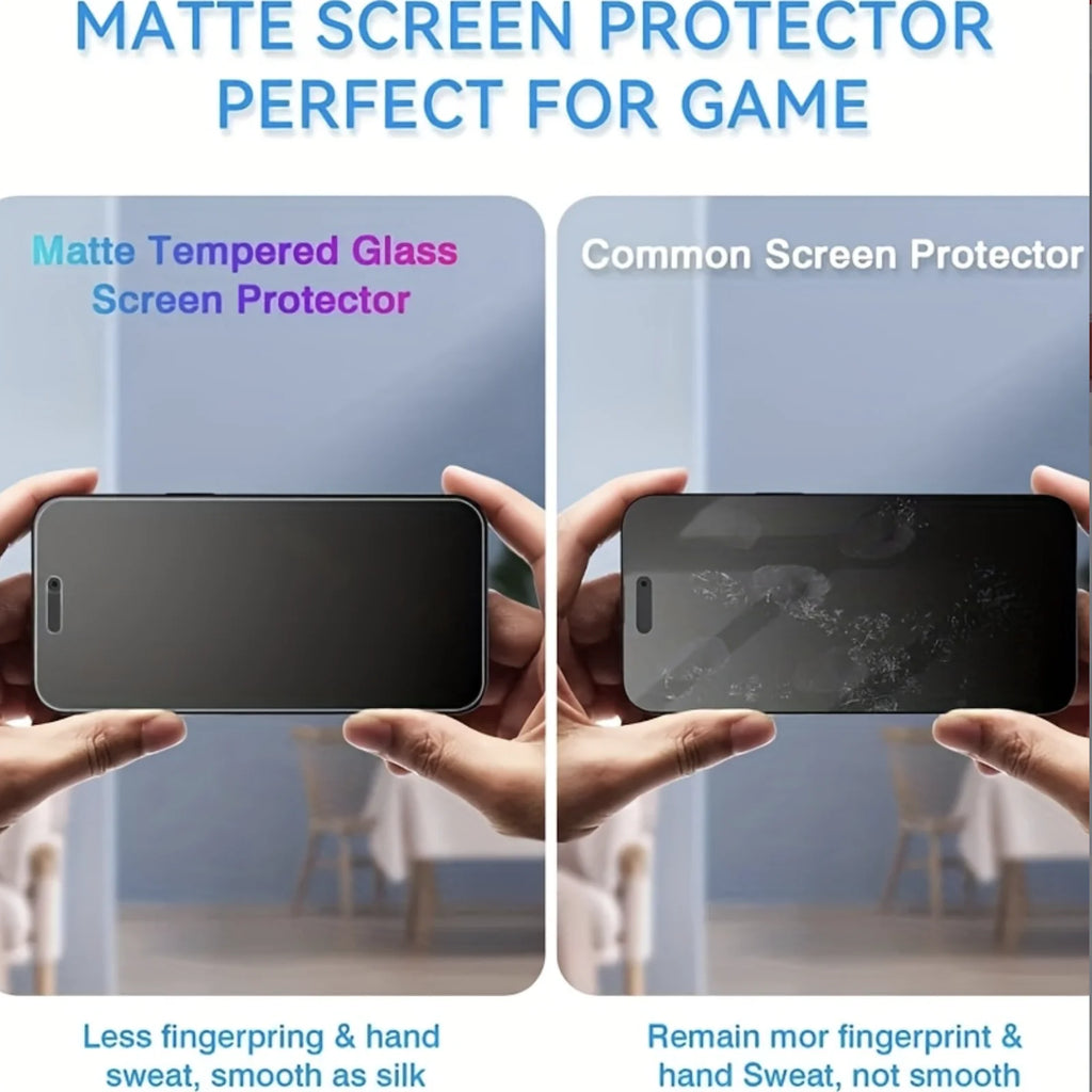 3-5 piece Set Of iPhone 17 16e 16 15 14 13 12 11 Pro Max XS XR Matte Screen Protector Tempered Glass Block Frosted Anti-Spy