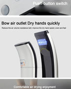 Full New Hand Dryer Induction Hotel Restauran High Speed Jet-type Hand Drying Machine Double-sided hand dryer 220v