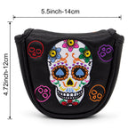 Golf Club Headcovers #1 #3 #5 Wood Head covers Skulls Design Driver Fairway Hybrid Woods Headcover Black PU Premium Leather Head