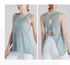Sexy Sleeveless Backless Sports T-Shirt Women's Gym Tank Top Loose Sportswear Breathable Workout Tank Top Fitness Yoga Dance