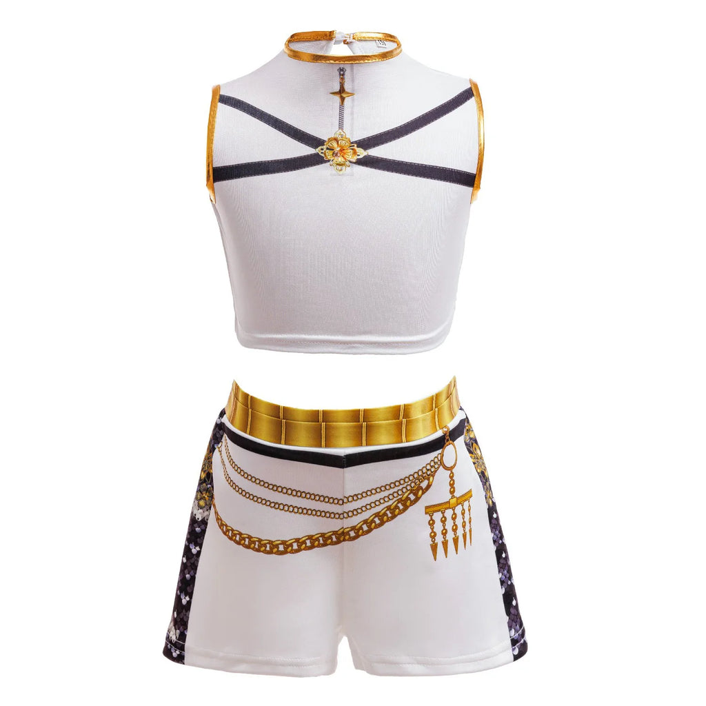 4 5 6 7 8 9 10 11 12 Years K-POP Girls Clothing Sets Cosplay 3Pcs Girls Suits Korean Version Birthday Party Costume Kids Clothes