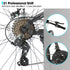 Hiland Full Suspension Mens Mountain Bike, 21 Speed, 26 Inch Wheel, Dual Disc Brake Bike for Men Womens Adult Bicycle