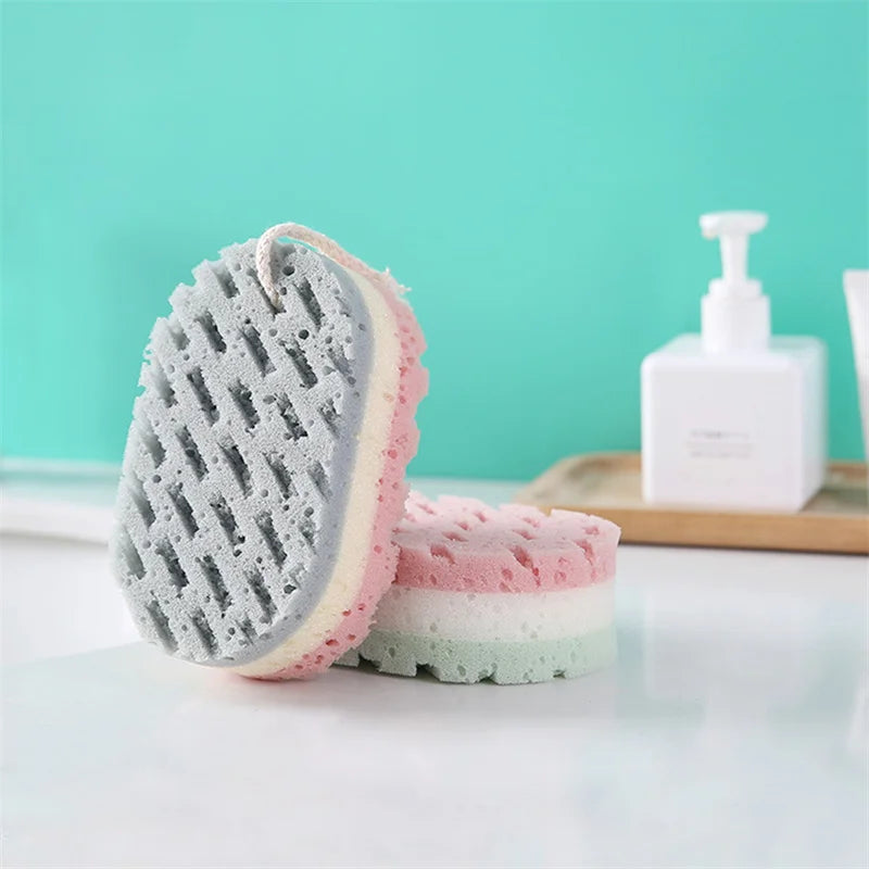1-5PCS Soft Shower Sponge Ball Gentle Exfoliator Massage Cleansing Brush For Daily Body Skin Care And Bathing Use
