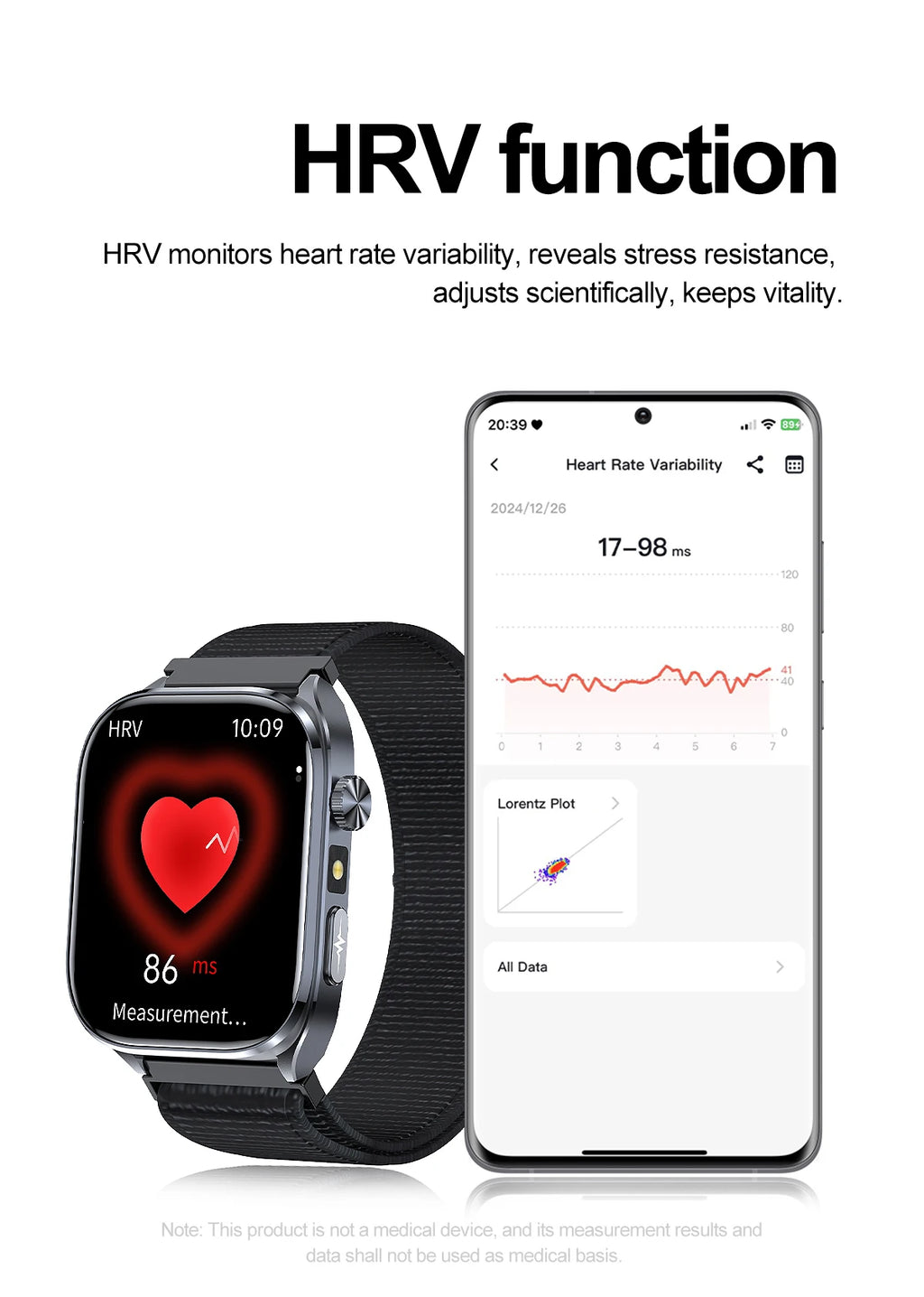 New Health Watch Uric Acid Blood Pressure Blood oxygen Body Analysis Body Fat SmartWatch ECG+PPG Bluetooth call Clock Women Men