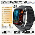 2026 New Nursing Grade Uric acid Blood lipids Smart Watch Men ECG+PPG Blood Pressure Heart Rate Bluetooth Call Health Smartwatch