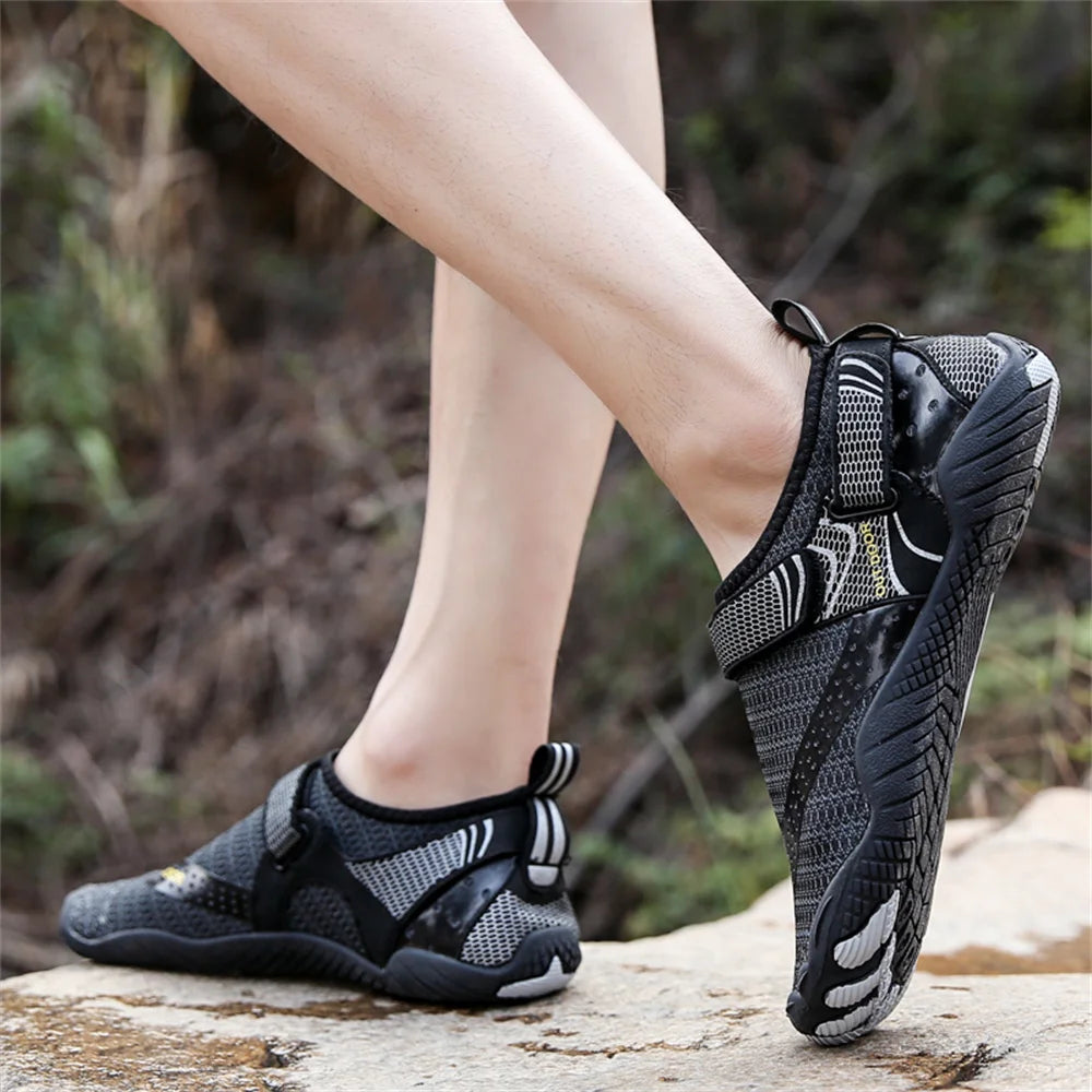 Men Women Water Shoes Quick Dry Non-Slip Five Finger Shoes Outdoor Wading Swimming Barefoot Aqua Shoes Lightweight Sneakers