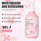Sakura Shower Gel Long Moisturizing Smooth Long Lasting Fragrance Gentle Foam Body Cleansing Bath Product 200ml