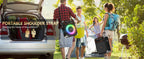 S68 Kara Ok with 2 Microphones, Portable Bluetooth 5.3 Kara Ok Speaker,Echo Adjustment, Supports Tv through Auxiliary Connection