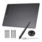 VINSA T1161 Graphics Drawing Tablet Ultra-thin Art Creation Sketch with Battery-free Stylus 8 Pen Nibs 8192 Levels Pressure