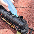 Classical Battery Operate Electric Railway Train Steam Locomotive Set Adding Water to Smoke Train Toys with Light&Sound   ﻿