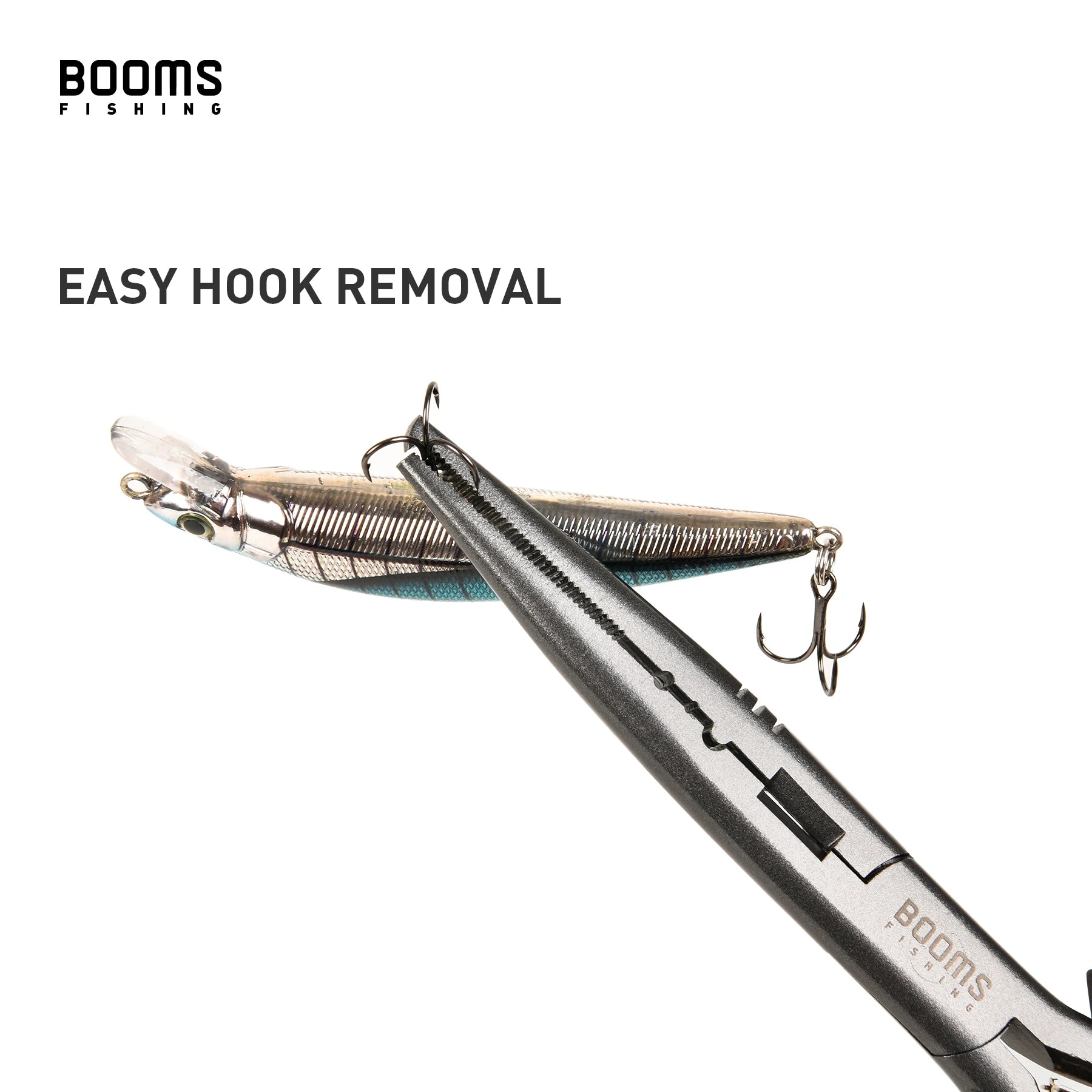 Booms Fishing F03 Multifunction Fishing Pliers Tools 23.5cm Straight Long Nose Stainless Steel Line Cutter Scissors Tools