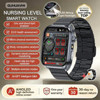 New Health Watch Uric Acid Blood Pressure Blood oxygen Body Analysis Body Fat SmartWatch ECG+PPG Bluetooth call Clock Women Men