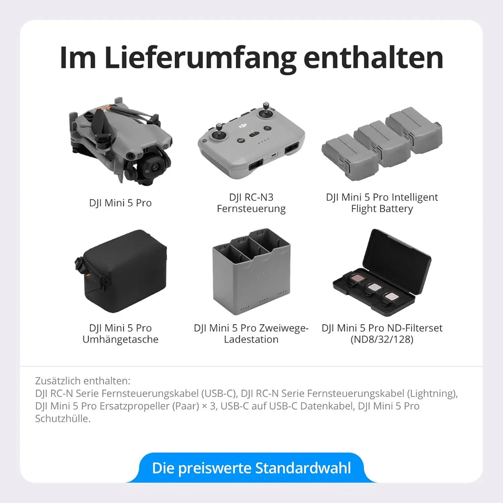 DJI Mini 5 Pro Ultra-Light & Folk Drone 4K/60fps HDR Video Camera Drone Under 250g Extended Battery Life