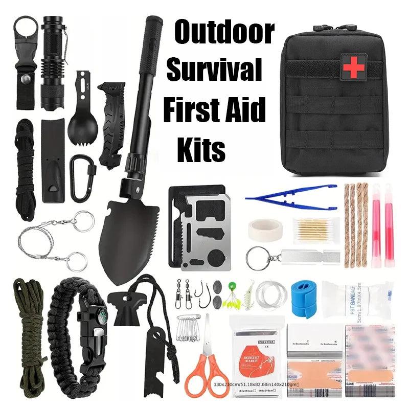 Outdoor First Aid Kits Multi-functional Survival Gear Emergency Supplies Kit Trauma Bags Camping Hiking Hunting Adventures Bag