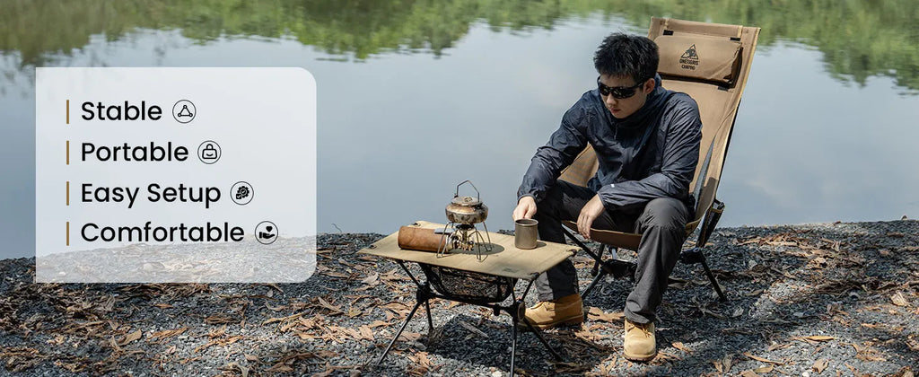 OneTigris Portable Tigerblade Camping Chairs Outdoor Folding Fishing Chair For Trekking BBQ Parties Gardening Beach Indoor Use