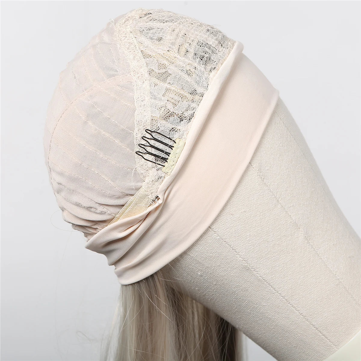 ALAN EATON Long Blonde Synthetic Headband Wig Ombre Blonde Straight Hair Wigs Natural Looking Heat Resistant Fiber for Daily Use