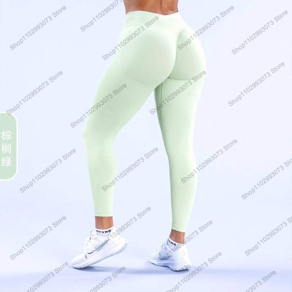 Women's High Waist Seamless Yoga Leggings Tummy Control Butt Lifting Workout Pants Soft Athletic Leggings for Gym Fitnes Running