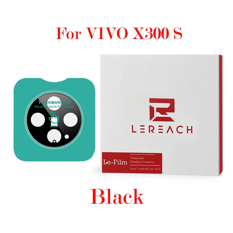 Lereach for VIVO X300 Ultra X300S Self-Locating Frame Tempered Glass Camera Lens Protector Anti-Scratch Film