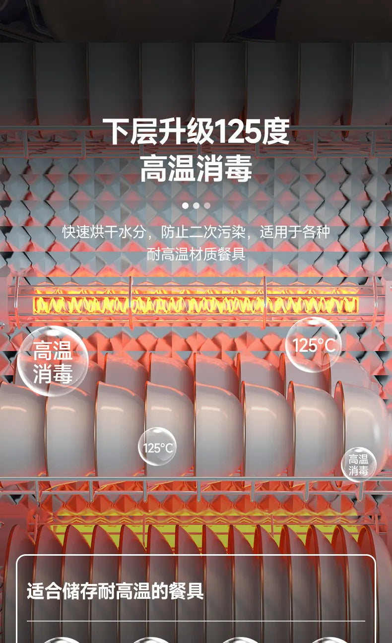 220V Royalstar Small Disinfection Cabinet Portable High Temperature Kitchen Commercial Household Desktop UV Sterilizer