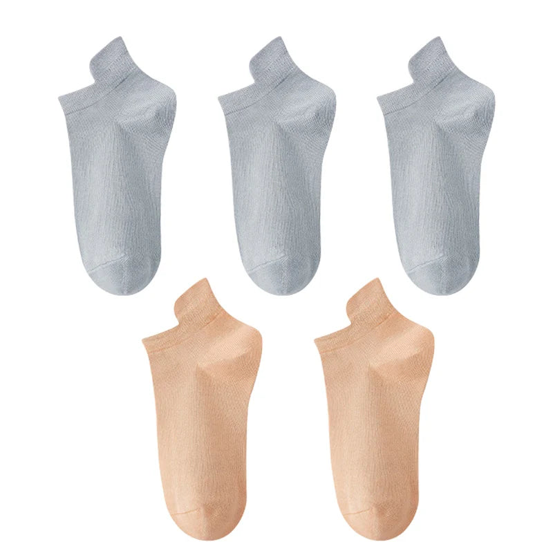 10pieces=5 Pairs Women Socks Casual Breathable High Quality Ankle Sock Summer Low Cut Cotton Thin Short Elastic Sox calcetines