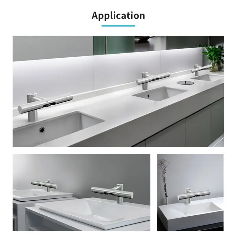 AIKE 2-in-1 Automatic Sensor Tap Hand Dryer Stainless Steel Integrated Basin Faucet High Speed Air Hand Drying Device AK7120