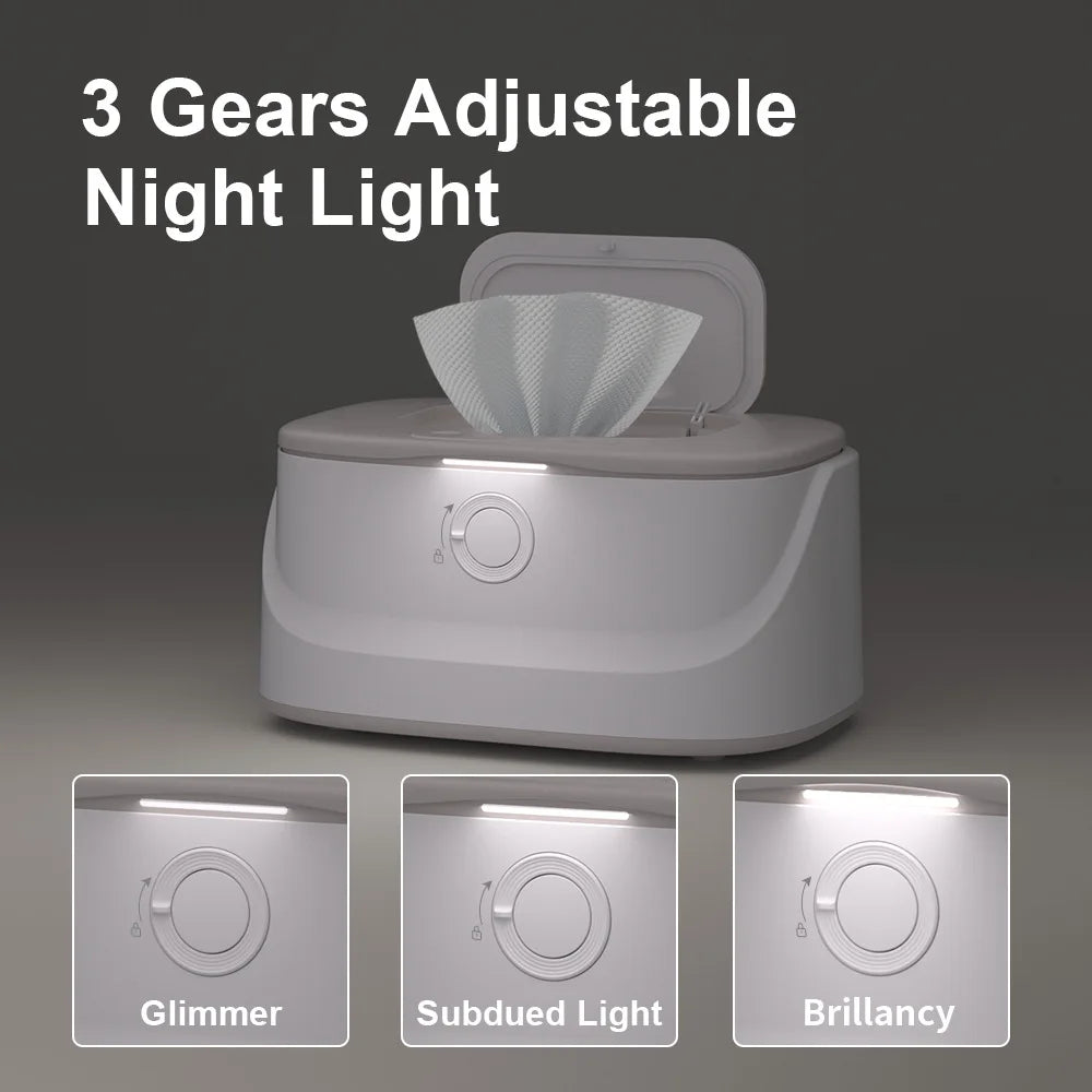 USB Powered Baby Wet Wipes Warmer Night Light Car Hanging Constant Temperature Wet Wipes Dispenser Box Wipes Warming Main image